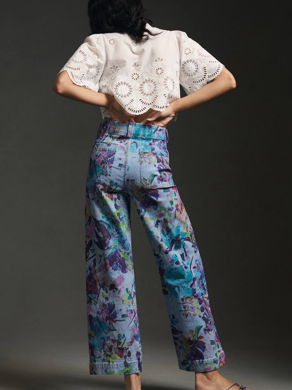 Maeve Colette High-Rise Wide-Leg Cropped Jeans - Anthropologie - 29 - Picture 11 of 13